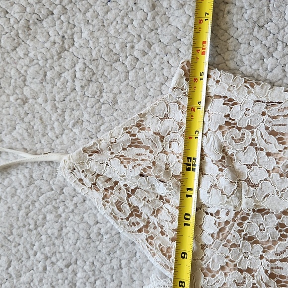 Bardot REVOLVE Sienna Lace Sheath Midi Dress in Cream with Cami Straps Sz M - Picture 14 of 16